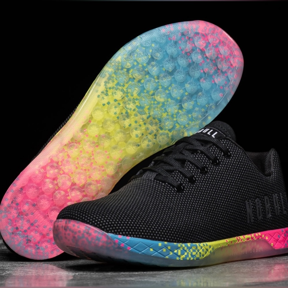 Rare✨NoBull Black Neon Glitch low top trainers